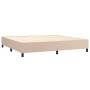Cama box spring con colchón cuero sintético capuchino 200x200cm de , Camas y somieres - Ref: Foro24-3128936, Precio: 710,92 €...