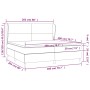 Cama box spring con colchón cuero sintético capuchino 200x200cm de , Camas y somieres - Ref: Foro24-3128936, Precio: 710,92 €...