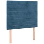 Cama box spring con colchón terciopelo azul oscuro 80x200 cm de , Camas y somieres - Ref: Foro24-3129241, Precio: 308,15 €, D...