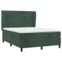 Box spring bed with dark green velvet mattress 140x200 cm by , Beds and slatted bases - Ref: Foro24-3129276, Price: 504,42 €,...