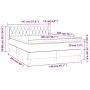 Cama box spring con colchón tela color crema 140x200 cm de , Camas y somieres - Ref: Foro24-3129958, Precio: 466,15 €, Descue...