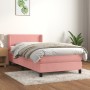 Cama box spring con colchón terciopelo rosa 90x200 cm de , Camas y somieres - Ref: Foro24-3130822, Precio: 301,56 €, Descuent...