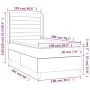 Box spring bed with taupe gray fabric mattress 100x200 cm by , Beds and slatted bases - Ref: Foro24-3131493, Price: 370,67 €,...