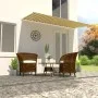 Toldo retráctil 400x150 cm amarillo y blanco de vidaXL, Toldos - Ref: Foro24-143757, Precio: 80,33 €, Descuento: %