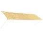 Toldo retráctil 400x150 cm amarillo y blanco de vidaXL, Toldos - Ref: Foro24-143757, Precio: 80,33 €, Descuento: %