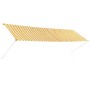 Toldo retráctil 400x150 cm amarillo y blanco de vidaXL, Toldos - Ref: Foro24-143757, Precio: 81,71 €, Descuento: %