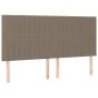 Box spring bed with taupe gray fabric mattress 200x200 cm by , Beds and slatted bases - Ref: Foro24-3132181, Price: 716,15 €,...