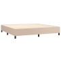 Cama box spring con colchón cuero sintético capuchino 200x200cm de , Camas y somieres - Ref: Foro24-3132404, Precio: 705,82 €...