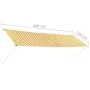Toldo retráctil 400x150 cm amarillo y blanco de vidaXL, Toldos - Ref: Foro24-143757, Precio: 80,33 €, Descuento: %