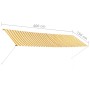Toldo retráctil 400x150 cm amarillo y blanco de vidaXL, Toldos - Ref: Foro24-143757, Precio: 81,71 €, Descuento: %