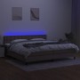Cama box spring colchón y luces LED tela gris taupe 200x200 cm de , Camas y somieres - Ref: Foro24-3133505, Precio: 642,52 €,...