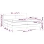Cama box spring con colchón LED tela gris taupe 200x200 cm de , Camas y somieres - Ref: Foro24-3133585, Precio: 639,96 €, Des...