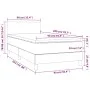 Box spring bed with mattress and LED dark green velvet 90x200 cm by , Beds and slatted bases - Ref: Foro24-3134264, Price: 31...
