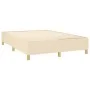 Box spring bed mattress and LED lights cream fabric 140x190 cm by , Beds and slatted bases - Ref: Foro24-3135674, Price: 535,...