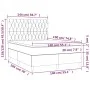 Box spring bed mattress and LED lights cream fabric 140x190 cm by , Beds and slatted bases - Ref: Foro24-3135674, Price: 535,...