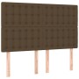 Cama box spring colchón luces LED tela marrón oscuro 140x190 cm de , Camas y somieres - Ref: Foro24-3135752, Precio: 508,50 €...