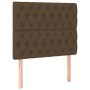 Cama box spring con colchón tela marrón oscuro 90x200 cm de , Camas y somieres - Ref: Foro24-3136808, Precio: 399,99 €, Descu...