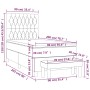 Cama box spring con colchón tela marrón oscuro 90x200 cm de , Camas y somieres - Ref: Foro24-3136808, Precio: 399,99 €, Descu...