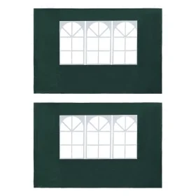 Paredes laterales de carpa de fiesta con ventana 2 uds PE verde de vidaXL, Carpas y cenadores - Ref: Foro24-45119, Precio: 22...