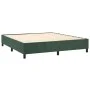 Cama box spring con colchón terciopelo verde oscuro 160x200 cm de , Camas y somieres - Ref: Foro24-3137734, Precio: 619,69 €,...