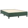 Box spring bed with dark green velvet mattress 140x190 cm by , Beds and slatted bases - Ref: Foro24-3137902, Price: 560,99 €,...