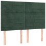 Cama box spring con colchón terciopelo verde oscuro 140x190 cm de , Camas y somieres - Ref: Foro24-3137902, Precio: 548,58 €,...