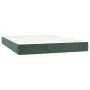 Box spring bed with dark green velvet mattress 140x190 cm by , Beds and slatted bases - Ref: Foro24-3137902, Price: 560,99 €,...
