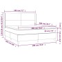 Cama box spring colchón luces LED tela marrón oscuro 180x200cm de , Camas y somieres - Ref: Foro24-3138176, Precio: 612,05 €,...