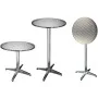 HI Mesa plegable de aluminio redonda tipo bistró 60x60x(58-115) cm de HI, Mesas de jardín - Ref: Foro24-423949, Precio: 85,23...