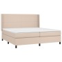 Cama box spring colchón LED cuero sintético capuchino 200x200cm de , Camas y somieres - Ref: Foro24-3139288, Precio: 701,87 €...