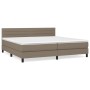 Cama box spring con colchón tela gris taupe 200x200 cm de , Camas y somieres - Ref: Foro24-3140165, Precio: 617,25 €, Descuen...