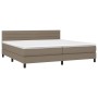 Cama box spring con colchón tela gris taupe 200x200 cm de , Camas y somieres - Ref: Foro24-3140165, Precio: 617,25 €, Descuen...