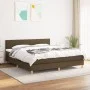 Box spring bed with dark brown fabric mattress 180x200 cm by , Beds and slatted bases - Ref: Foro24-3140476, Price: 519,86 €,...