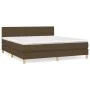 Box spring bed with dark brown fabric mattress 180x200 cm by , Beds and slatted bases - Ref: Foro24-3140476, Price: 519,86 €,...