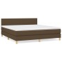 Cama box spring con colchón tela marrón oscuro 180x200 cm de , Camas y somieres - Ref: Foro24-3140476, Precio: 530,22 €, Desc...