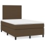 Cama box spring con colchón tela marrón oscuro 120x200 cm de , Camas y somieres - Ref: Foro24-3141604, Precio: 414,53 €, Desc...
