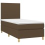 Cama box spring con colchón tela marrón oscuro 90x200 cm de , Camas y somieres - Ref: Foro24-3142148, Precio: 328,81 €, Descu...