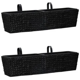 Conjunto de jardineras 2 piezas jacinto de agua negro de vidaXL, Maceteros y jardineras - Ref: Foro24-45582, Precio: 92,13 €,...