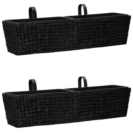 Conjunto de jardineras 2 piezas jacinto de agua negro de vidaXL, Maceteros y jardineras - Ref: Foro24-45582, Precio: 92,13 €,...