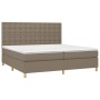 Cama box spring con colchón tela gris taupe 200x200 cm de , Camas y somieres - Ref: Foro24-3142685, Precio: 760,01 €, Descuen...