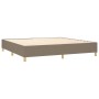 Cama box spring con colchón tela gris taupe 200x200 cm de , Camas y somieres - Ref: Foro24-3142685, Precio: 760,01 €, Descuen...