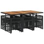 Set de comedor jardín 11 pzas con cojines ratán sintético negro en Conjuntos de jardín | Comprar online en Foru.es