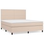 Cama box spring con colchón cuero sintético capuchino 180x200cm de , Camas y somieres - Ref: Foro24-3142742, Precio: 648,50 €...