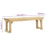 Banco de jardín de madera de pino impregnada 140 cm de , Bancos de jardín - Ref: Foro24-44899, Precio: 106,02 €, Descuento: %