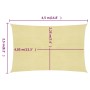 Toldo de vela HDPE beige 160 g/m² 2,5x4,5 m de , Sombrillas - Ref: Foro24-311125, Precio: 28,05 €, Descuento: %