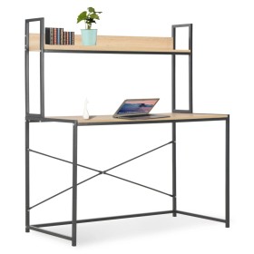 Escritorio para ordenador negro y roble 120x60x138 cm de , Escritorios - Ref: Foro24-20256, Precio: 105,14 €, Descuento: %