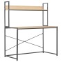 Escritorio para ordenador negro y roble 120x60x138 cm de , Escritorios - Ref: Foro24-20256, Precio: 105,14 €, Descuento: %