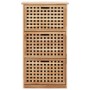 Mueble zapatero de madera maciza de nogal 55x20x104 cm de vidaXL, Zapateros y organizadores de calzado - Ref: Foro24-247600, ...