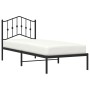 Estructura de cama con cabecero metal negro 90x200 cm de , Camas y somieres - Ref: Foro24-373782, Precio: 70,39 €, Descuento: %