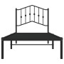 Estructura de cama con cabecero metal negro 90x200 cm de , Camas y somieres - Ref: Foro24-373782, Precio: 70,39 €, Descuento: %